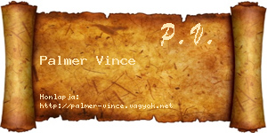 Palmer Vince névjegykártya